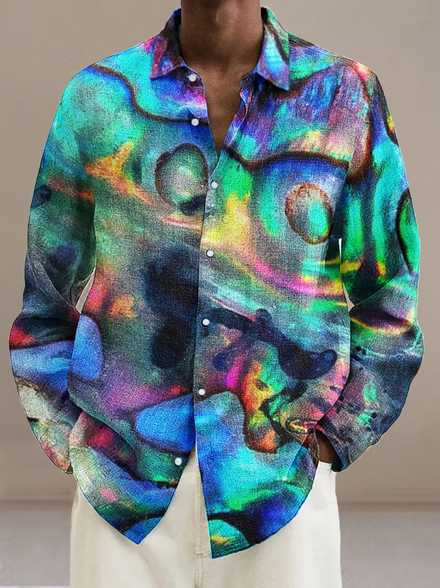 Gentleman Vintage Colorful Mystic Beam Art Print Long Sleeve Shirt