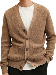 Gentleman's Vintage V-Neck Thickened Knit Cardigan