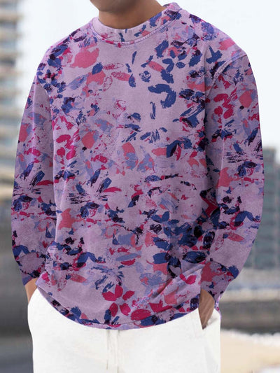 Men's ice cream cotton fashion print crewneck loose sweatshirt