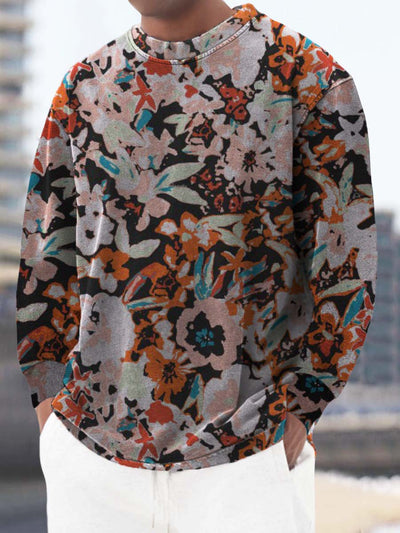 Men's ice cream cotton fashion print crewneck loose sweatshirt