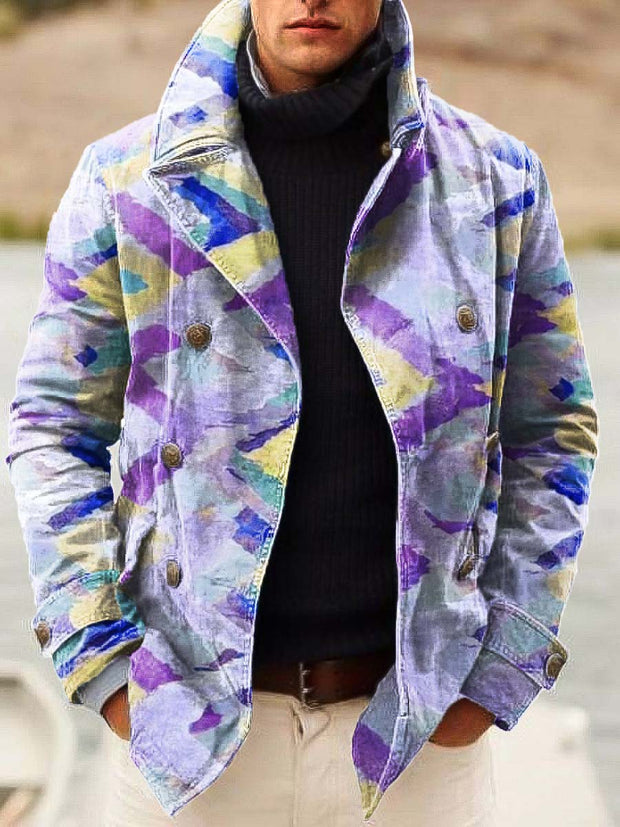 Men's simple fashion digitally printed casual jacket