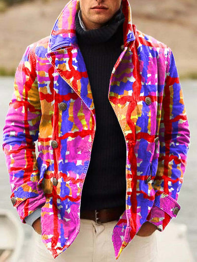 Men's bright and elegant premium digitally printed casual jacket