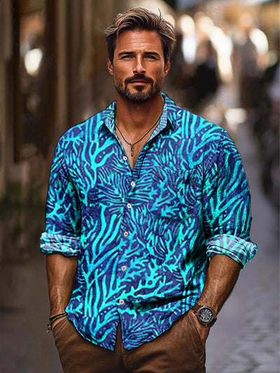 Men's personality comfortable and stylish long-sleeved shirts