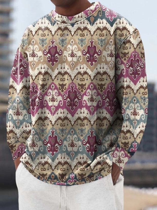 Men's ice cream cotton fashion print crewneck loose sweatshirt