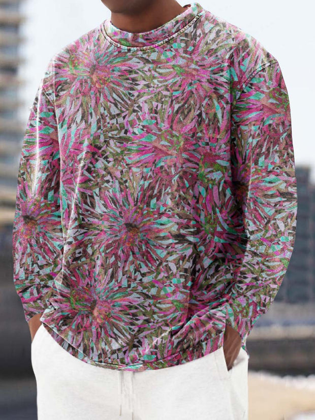 Men's ice cream cotton fashion print crewneck loose sweatshirt