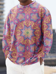 Men's ice cream cotton fashion print crewneck loose sweatshirt