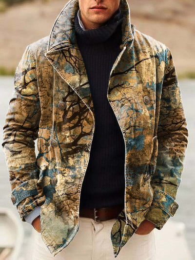 Deadwood and spring men's double-breasted jacket